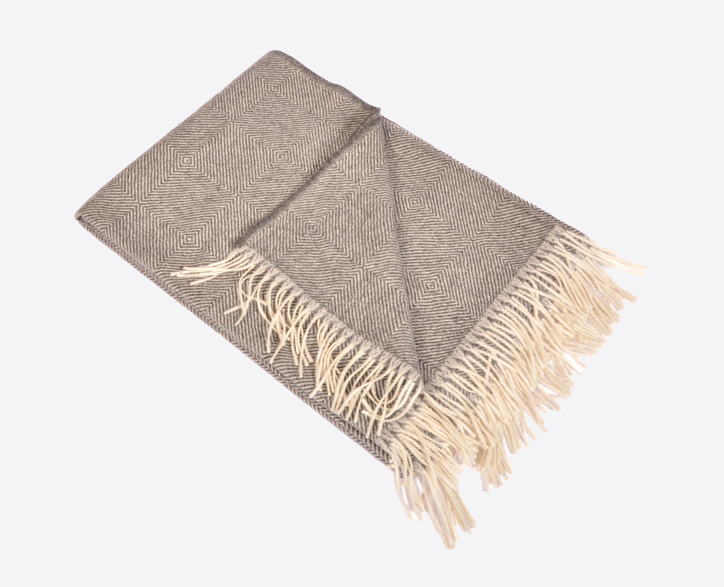 Charcoal Diamond Check Baby Alpaca Throw Joanna Wood Shop