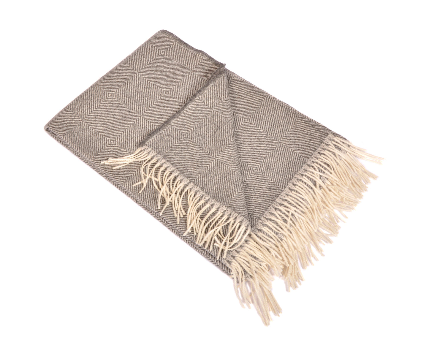Charcoal Diamond Check Baby Alpaca Throw Joanna Wood Shop
