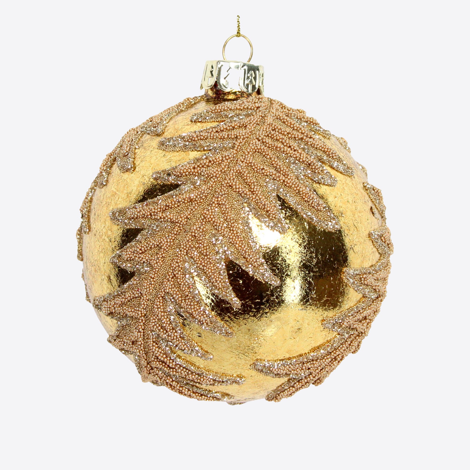 Gold Beaded Leaf Spiral Ball Joanna Wood Shop