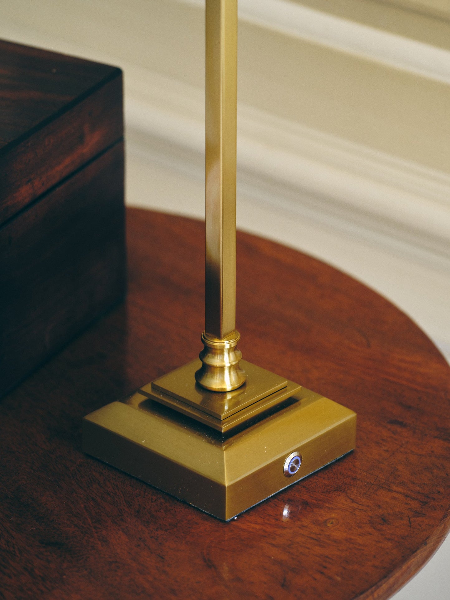 Tall Brass Square Base Cordless Lamp Joanna Wood Shop