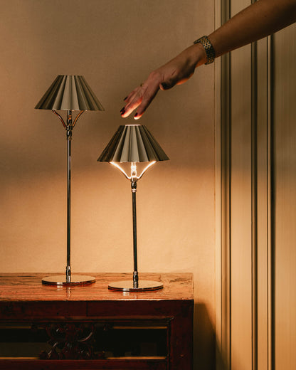 Classic Silver Cordless Lamp Large
