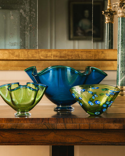 Large Blue Venetian Bowl