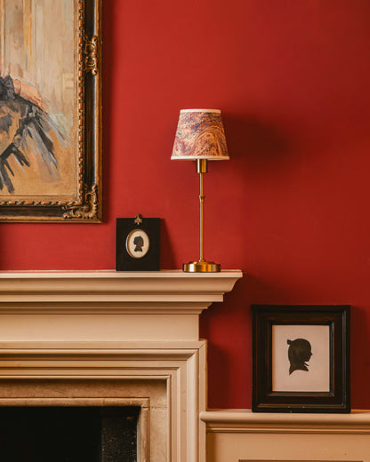 Red, Blue and Taupe Marble Paper 15cm Lampshade