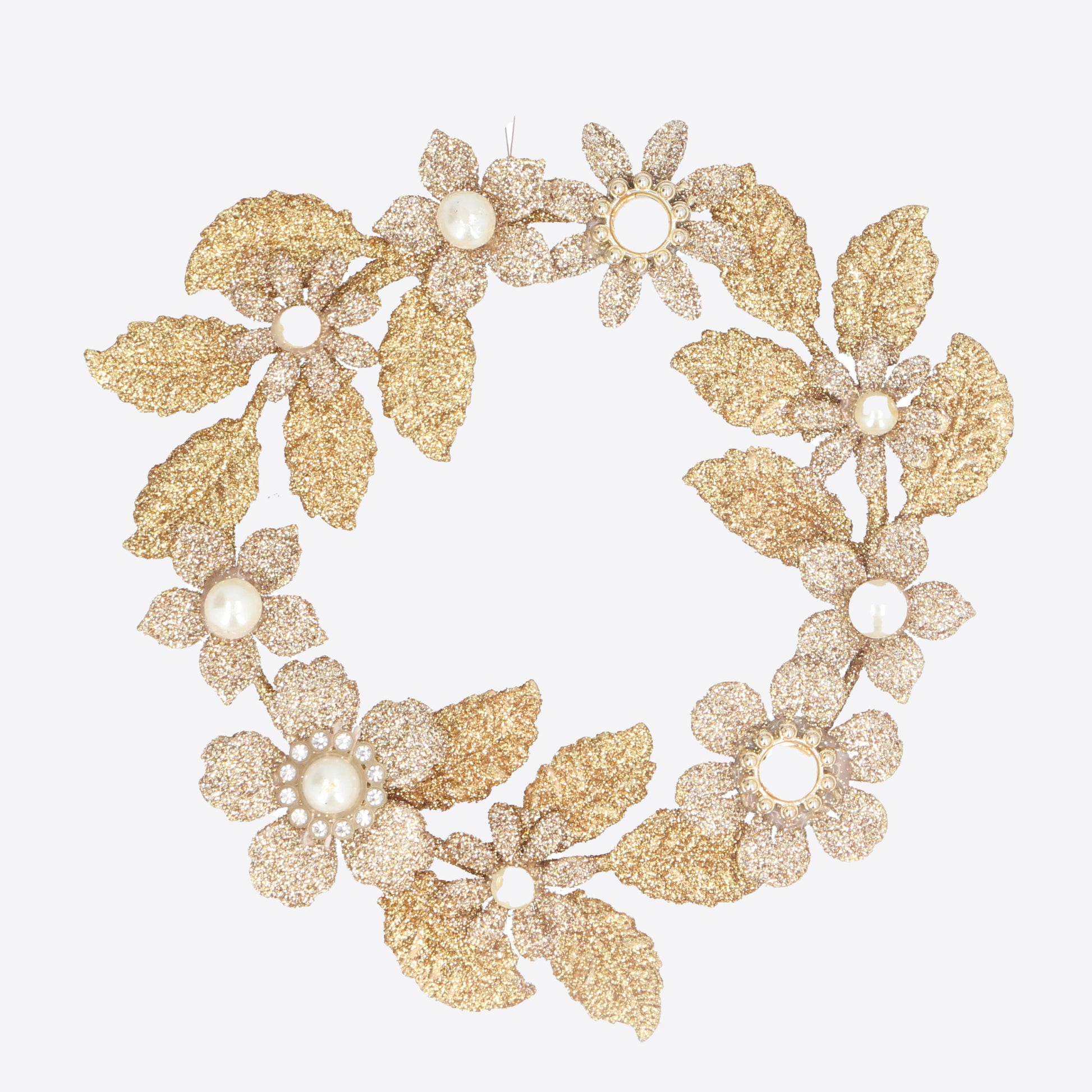 Gold Diamante Wreath Decoration Not specified