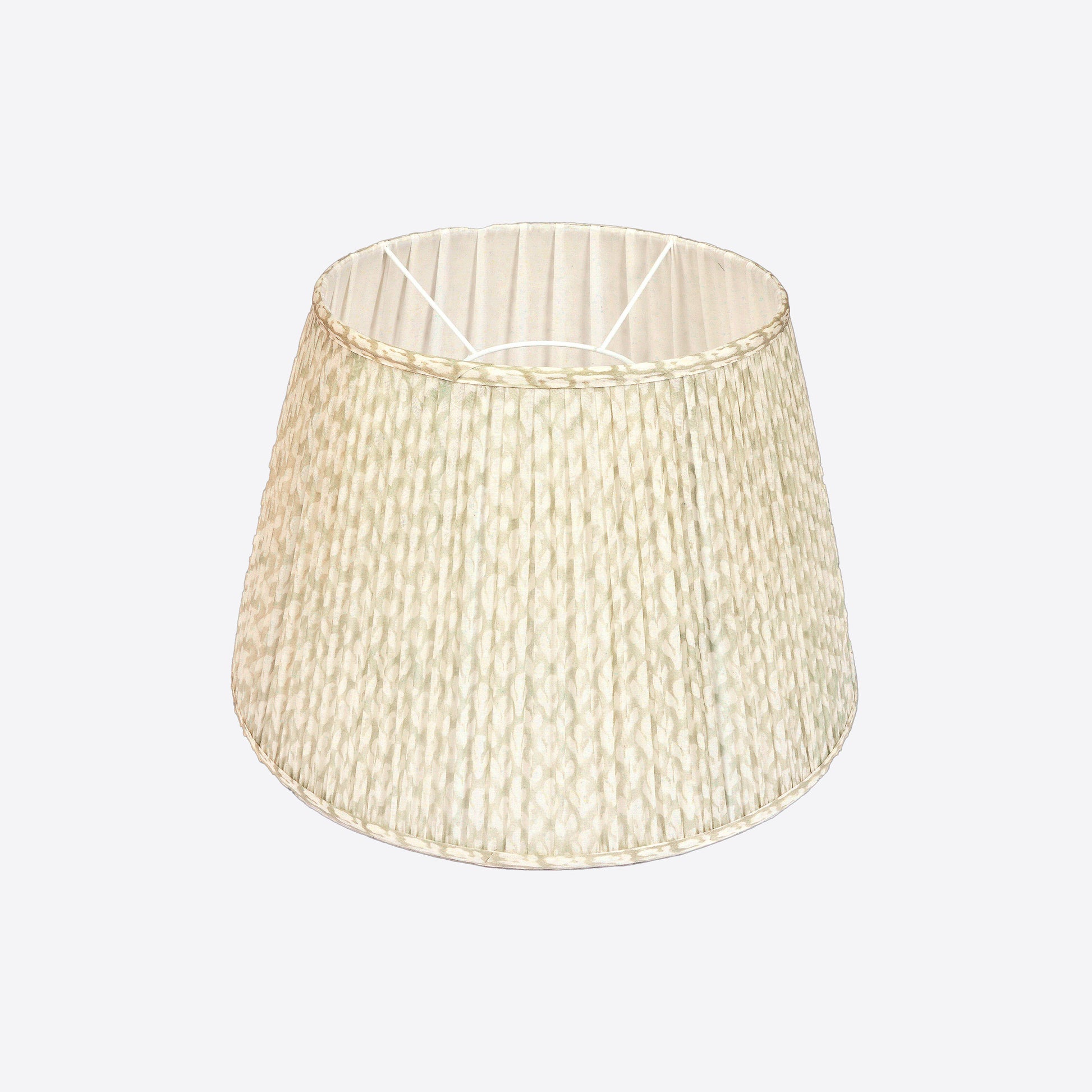 Pale Green Patterned Pleated Small Lampshade Not specified