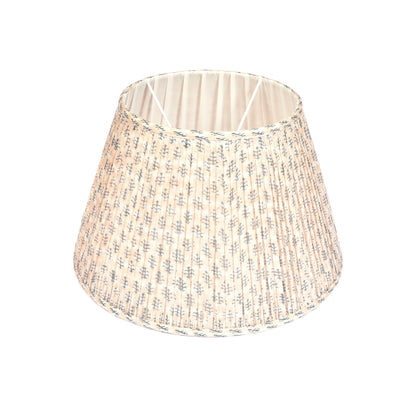 Navy Leaf Pattern Neutral Lampshade Not specified