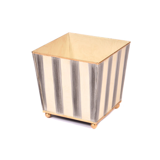 Grey Striped Planter Small Joanna Wood Shop