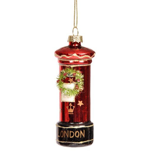 Red Post Box with Wreath Not specified