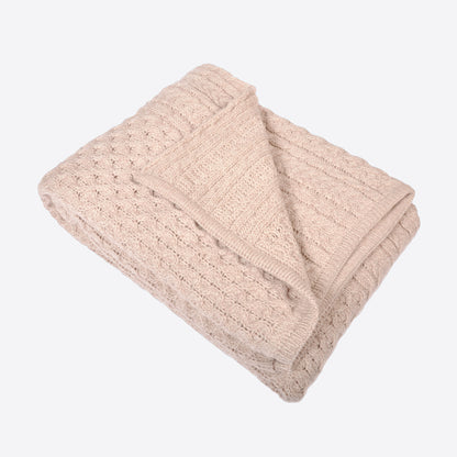 Oatmeal Knitted Throw Joanna Wood Shop