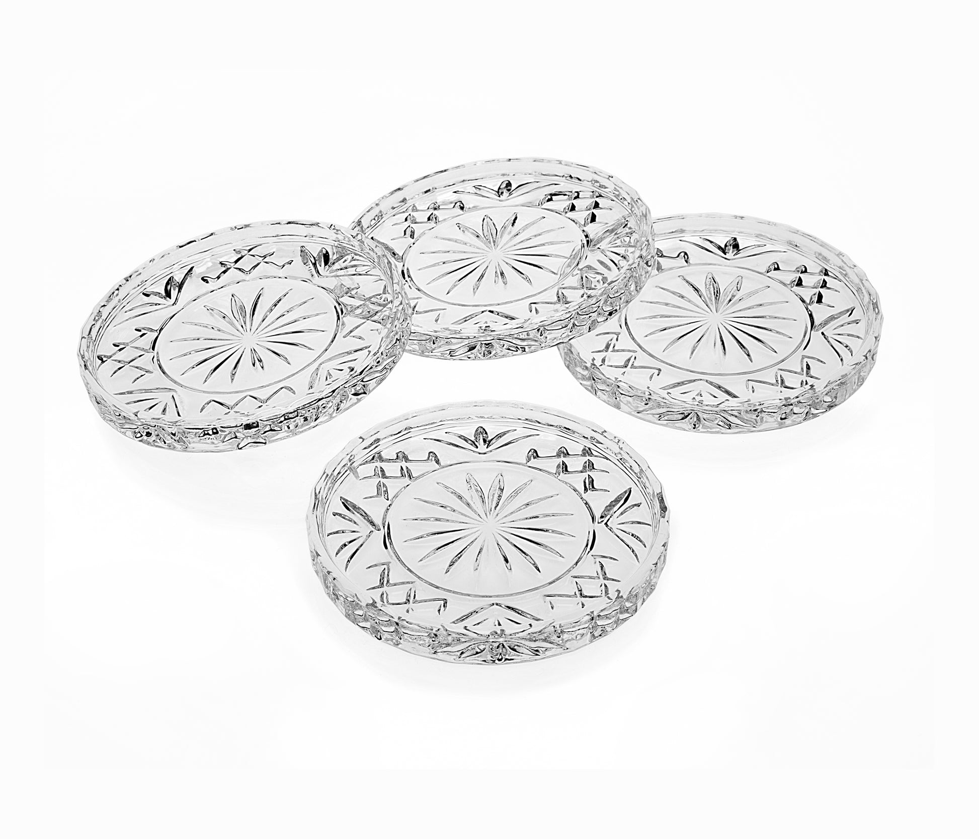 Set of Four Cut Glass Coasters Joanna Wood Shop