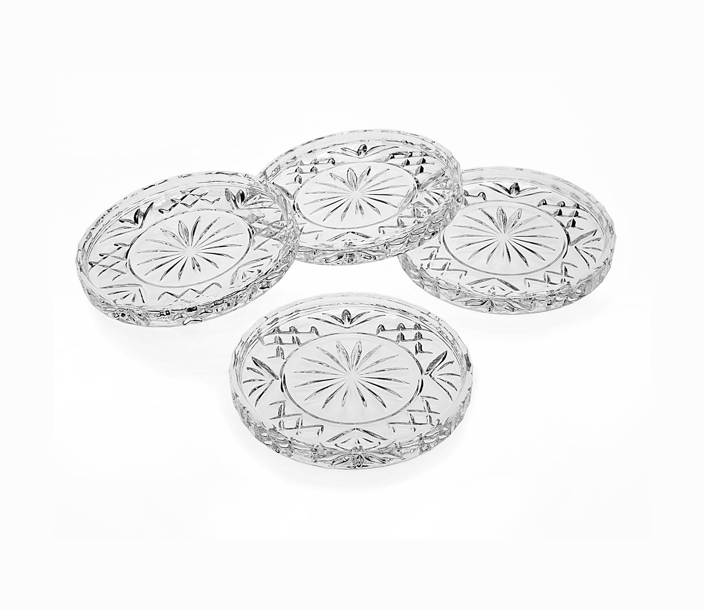 Set of Four Cut Glass Coasters Joanna Wood Shop