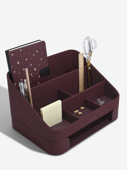 Stackers Burgundy Desk Organiser with Tray Joanna Wood Shop