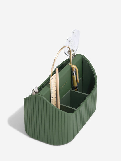 Stackers Green Desk Caddy with Handle Joanna Wood Shop