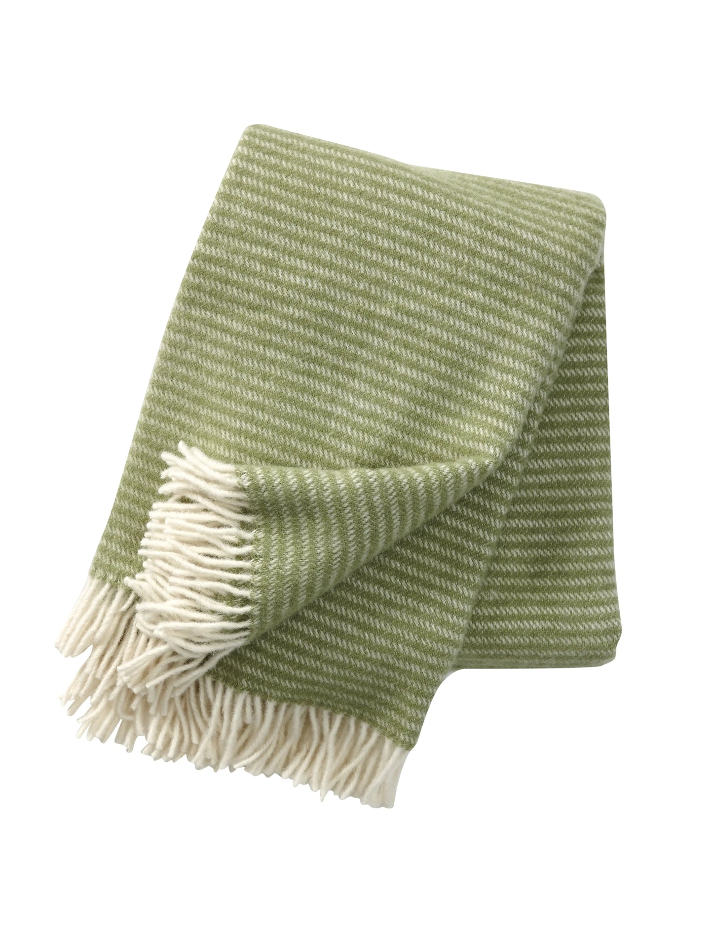 Apple Green Stripe Lambswool Throw Not specified