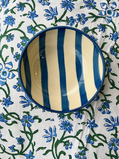 Blue Striped Porcelain Bowl Not specified