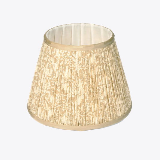 Cappuccino Floral Pleated Lampshade with Silk Trim 20cm Not specified