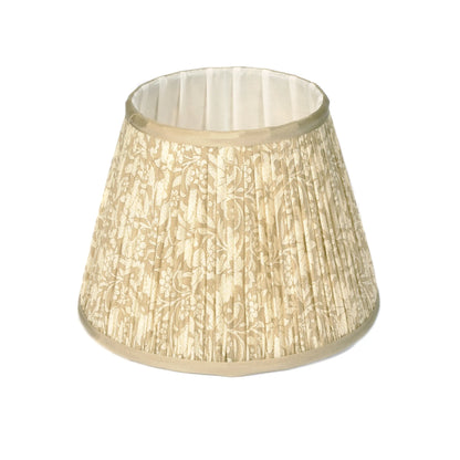 Cappuccino Floral Pleated Lampshade with Silk Trim 20cm Not specified