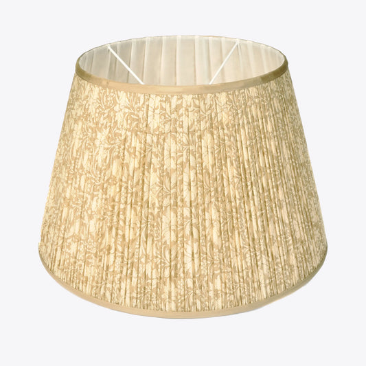 Cappuccino Floral Pleated Lampshade with Silk Trim 40cm Not specified