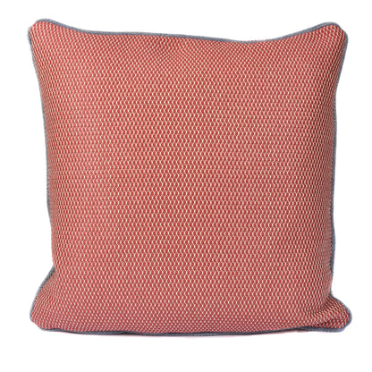 Cerise Basket Weave Cushion with Trim Not specified