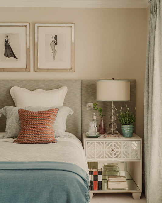 Multi-Coloured Wool and Silk Square Cushion Joanna Wood Shop