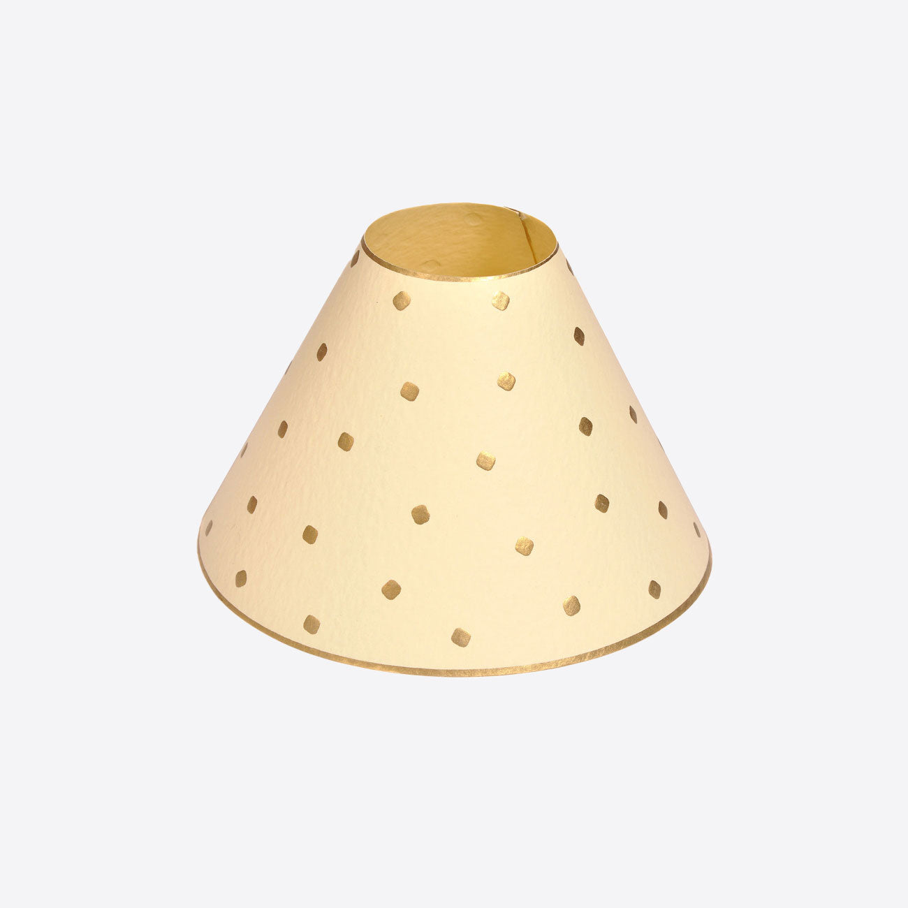 Cream with Gold Dots Card Candle Shade Joanna Wood Shop