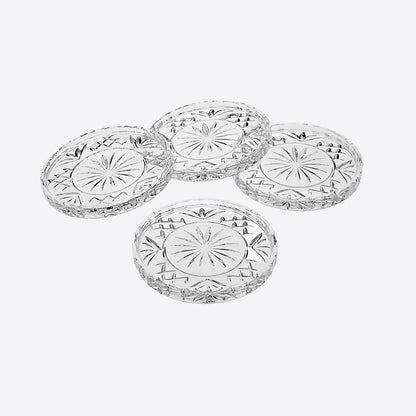 Set of Four Cut Glass Coasters Not specified