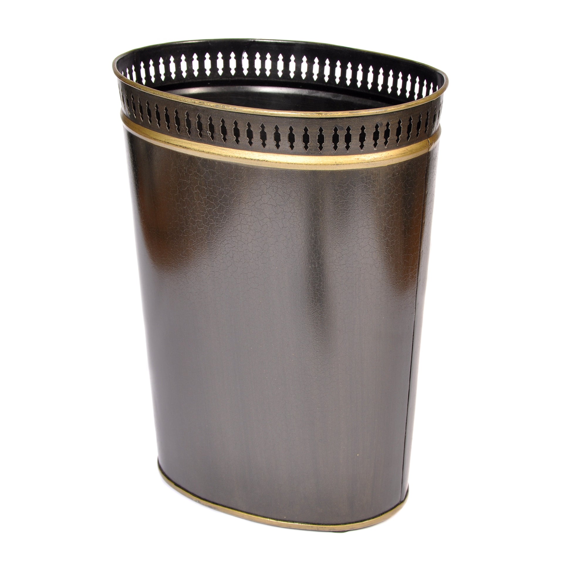 Black Oval Tole Bin Not specified