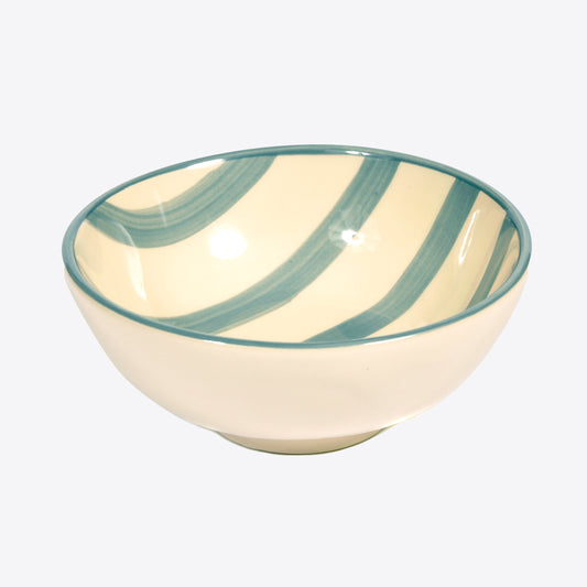 Grey Striped Porcelain Bowl Not specified