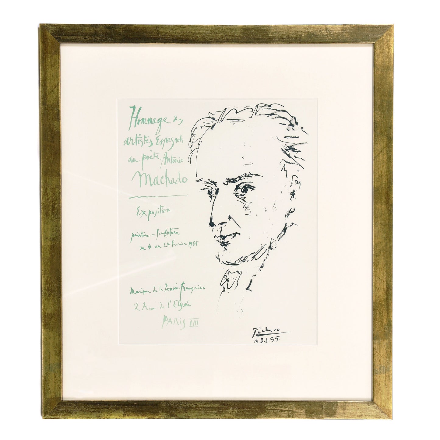 Hommage des Artistes Espagnols au Poete Antonio Machado Picasso1955 Not specified