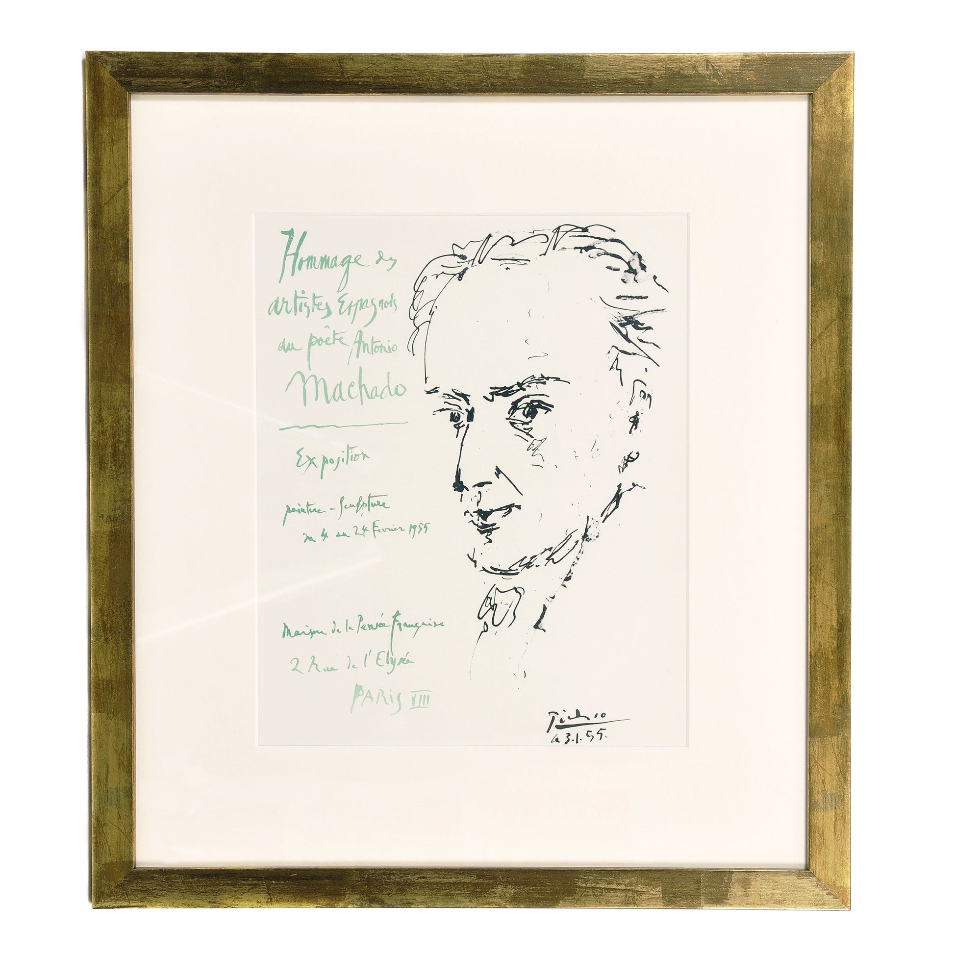 Hommage des Artistes Espagnols au Poete Antonio Machado Picasso1955 Not specified