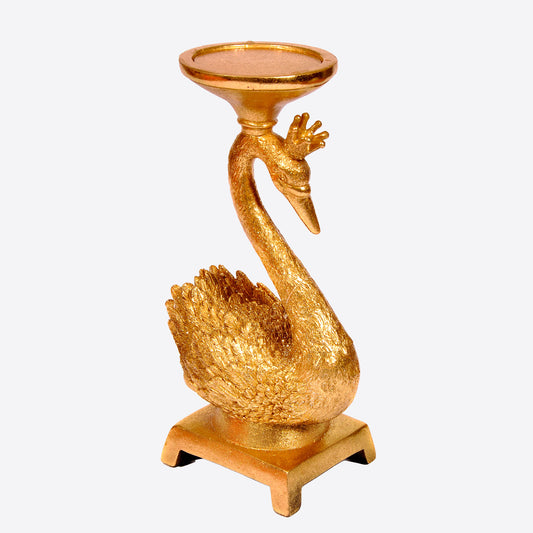Gold Swan Candlestick Not specified