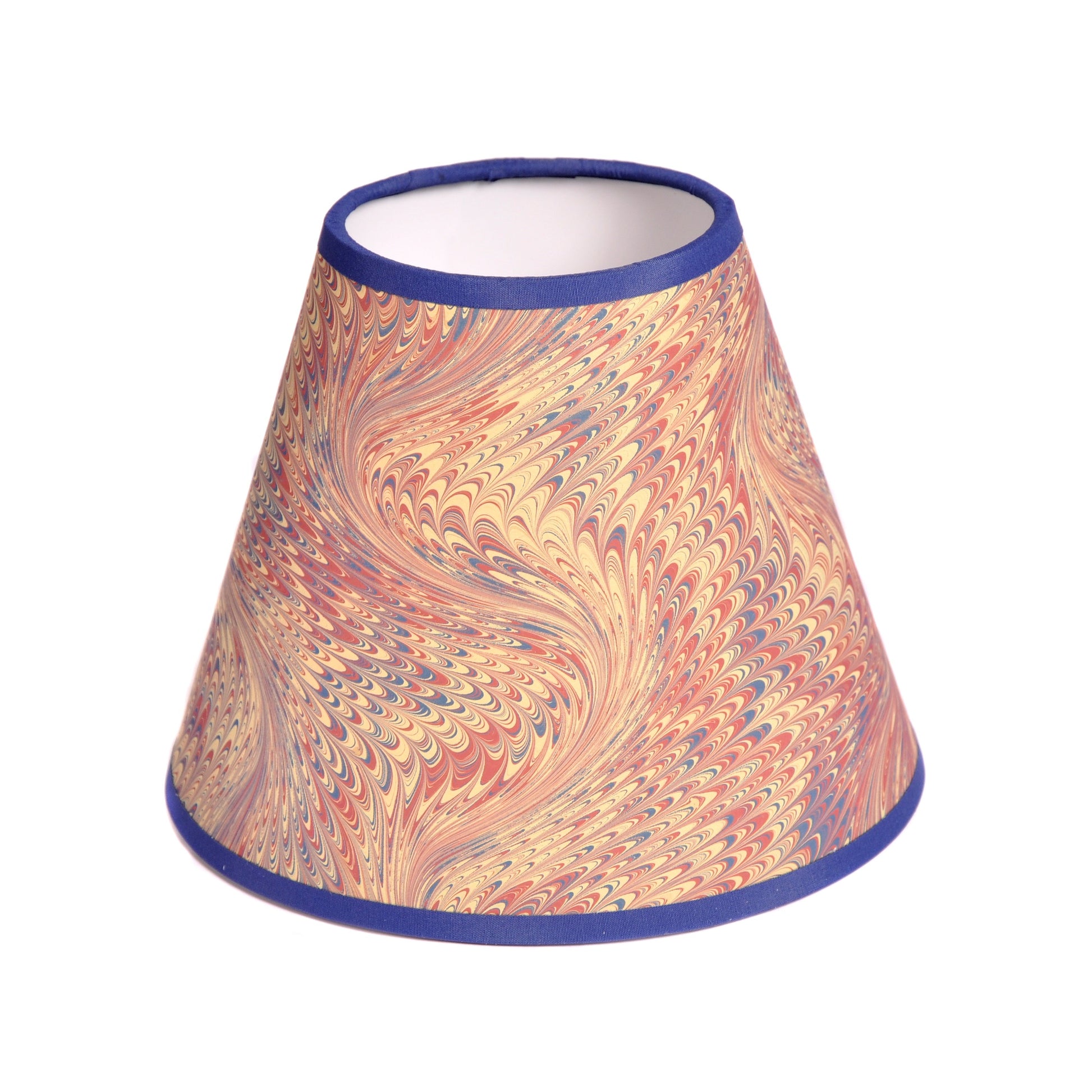 Red, Blue and Taupe Marble Paper 20cm Lampshade Not specified