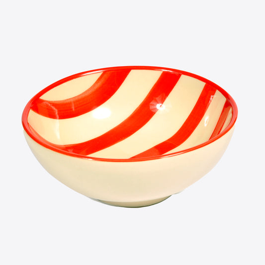 Red Striped Porcelain Bowl Joanna Wood Shop
