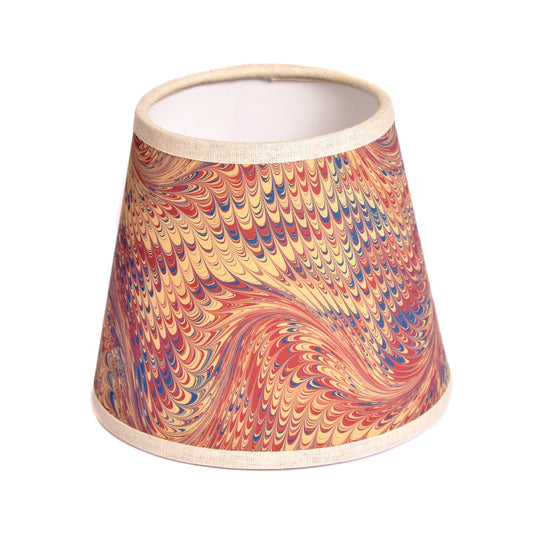 Red, Blue and Taupe Marble Paper 15cm Lampshade Not specified