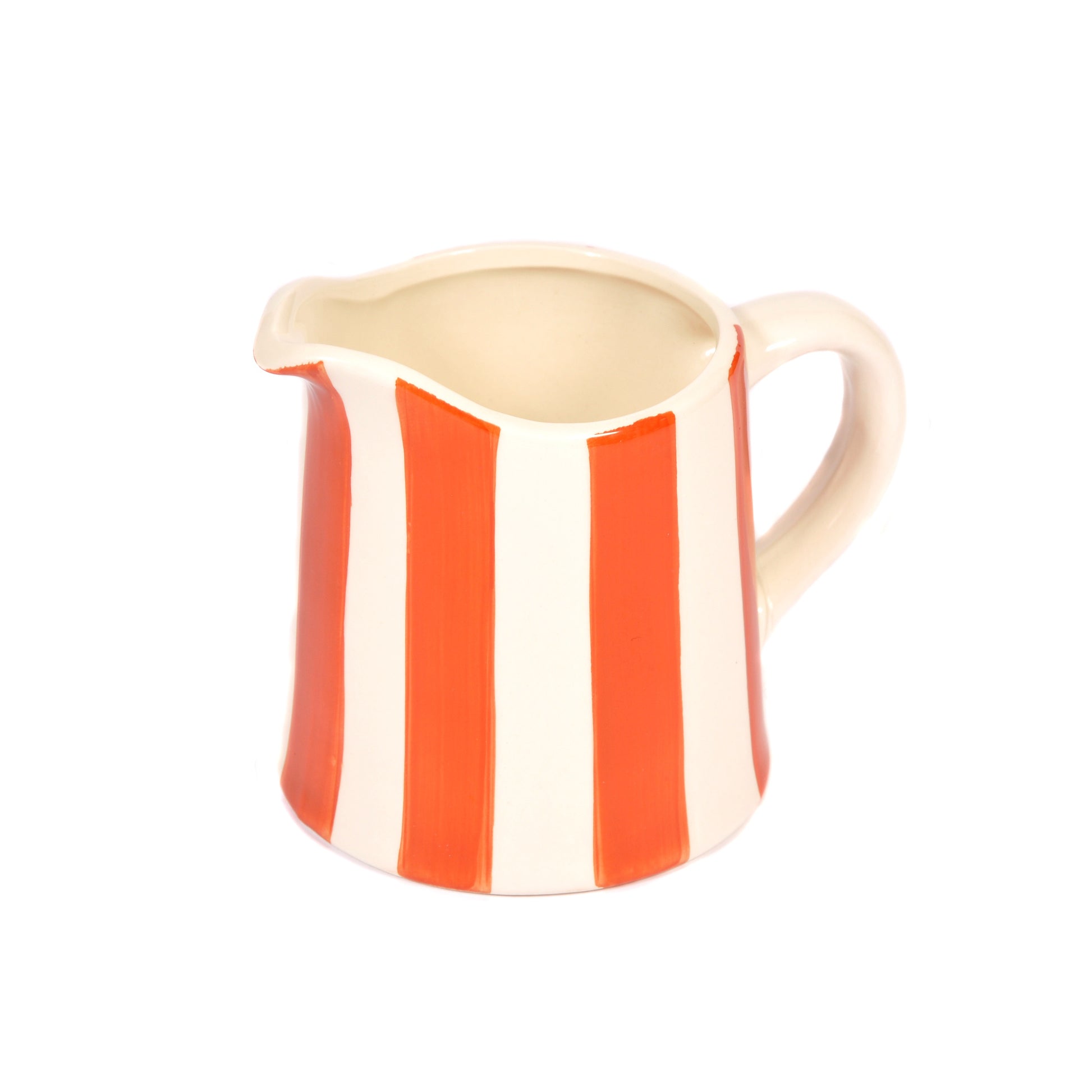 Orange Stripe Ceramic Milk Jug Not specified