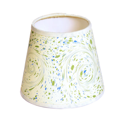 Cream, Green and Blue Marble Paper 15cm Lampshade Not specified
