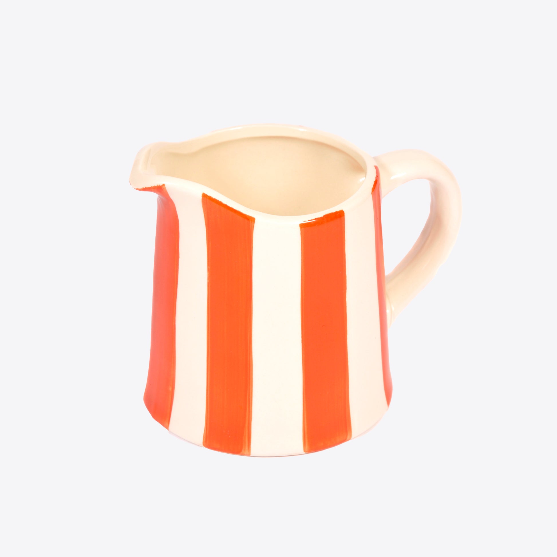 Orange Stripe Ceramic Milk Jug Joanna Wood Shop