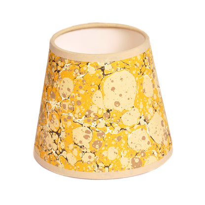 Yellow and Taupe Marble Paper 15cm Lampshade Not specified