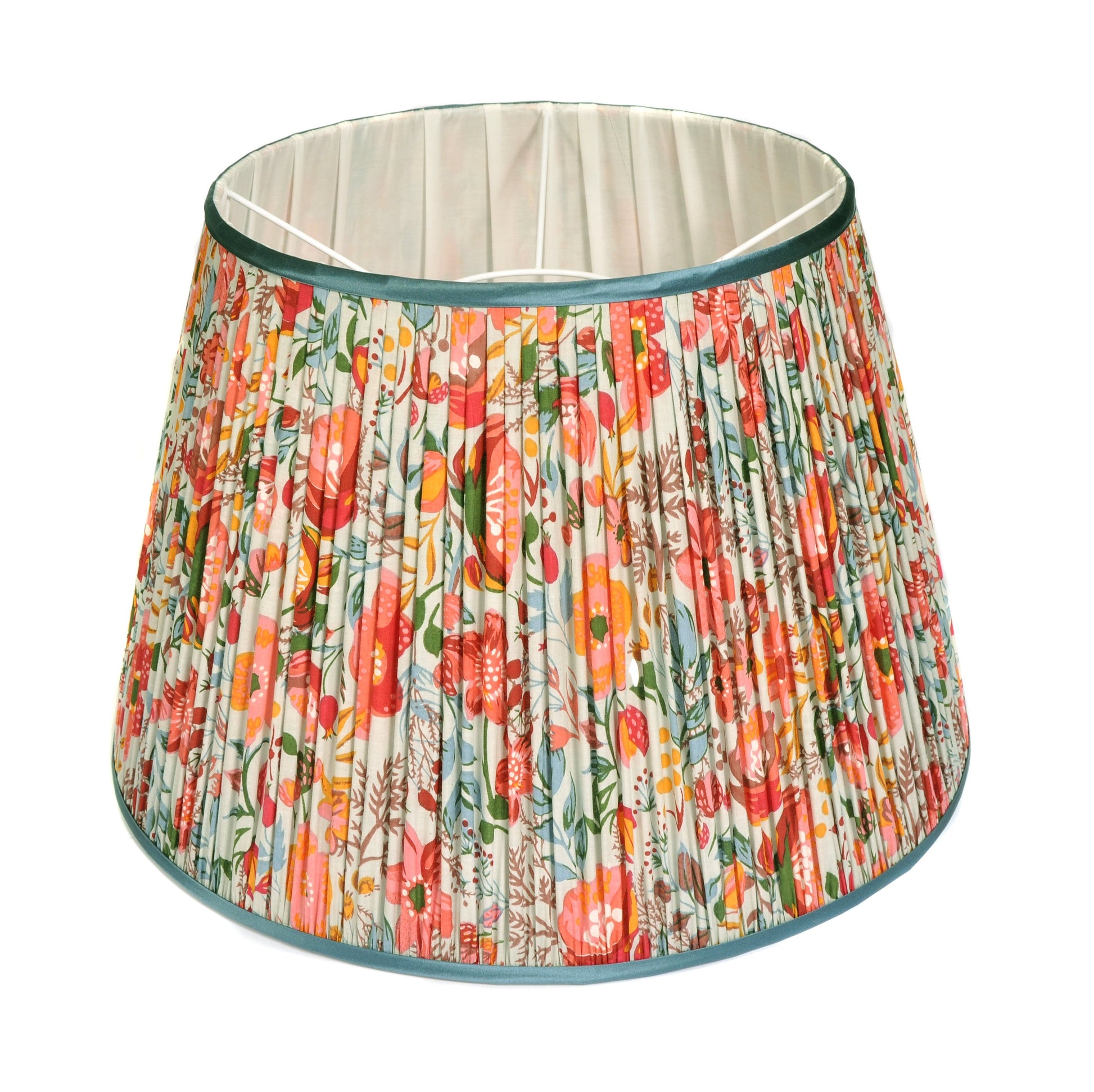 Multi-coloured Floral Pleated 45cm Lampshade Not specified
