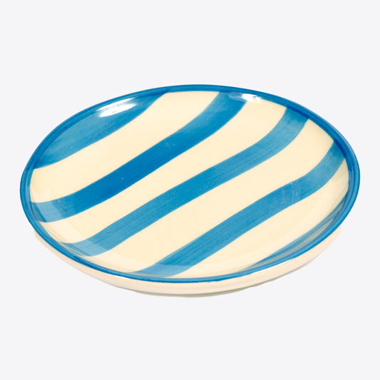 Blue Striped Porcelain Mini Plate Joanna Wood Shop