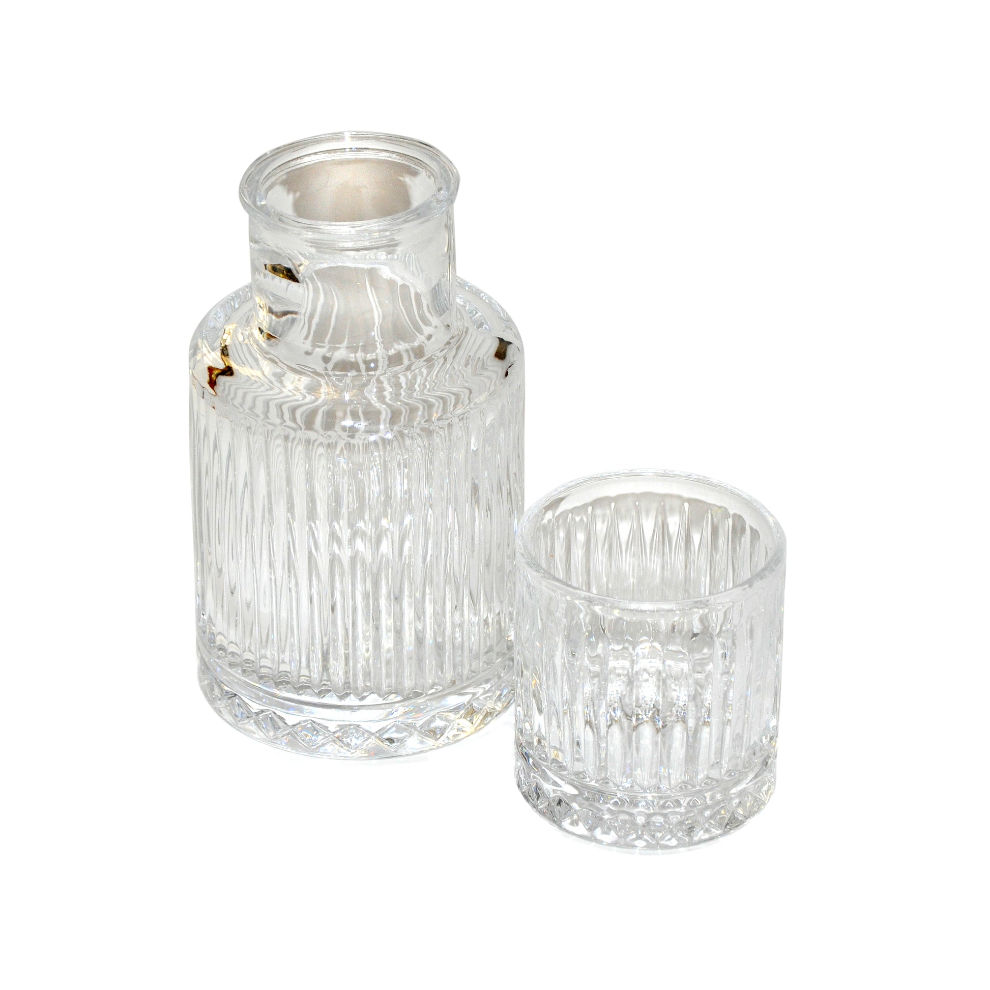 Ribbed Glass Nightset Not specified