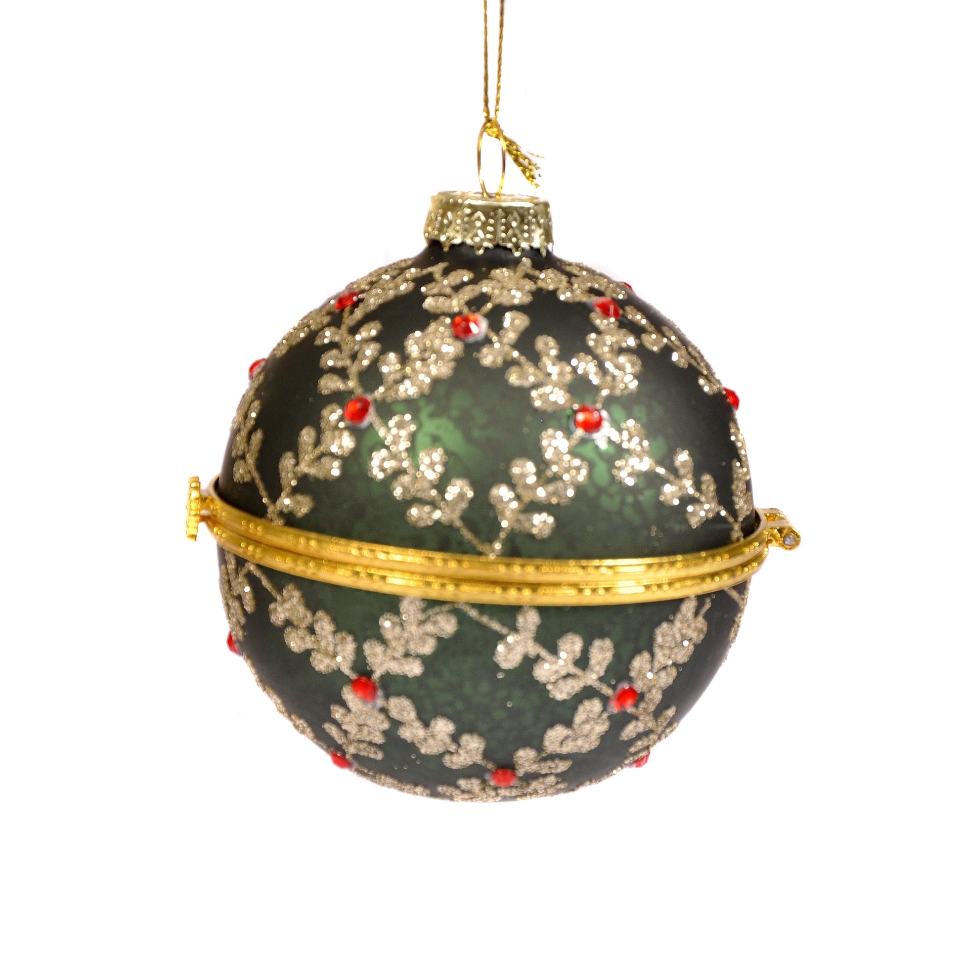 Green Leaf Trellis Container Bauble Joanna Wood Shop