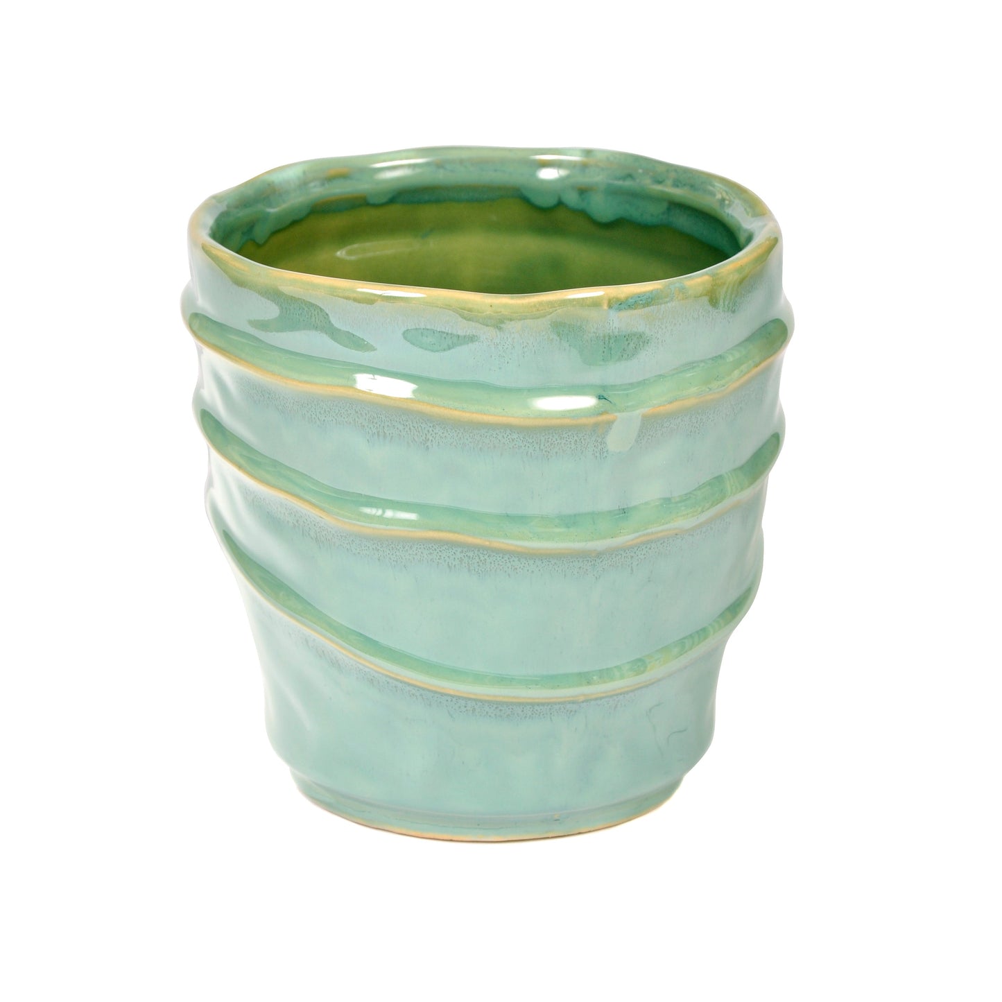 Aqua Wave Ceramic Planter Small Joanna Wood Shop