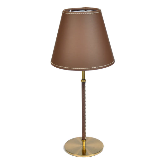 Brown Leather Effect Cordless Lamp Not specified