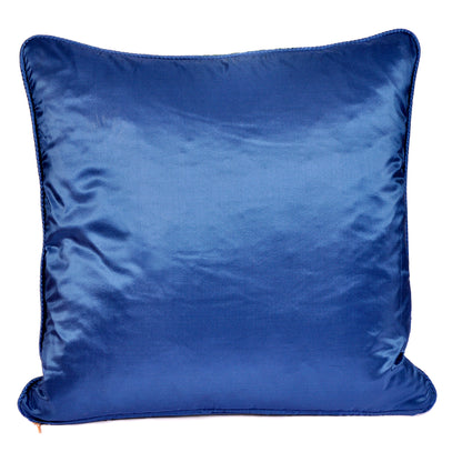 Blue and Gold Fortuny Cushion with Piped Edge Not specified