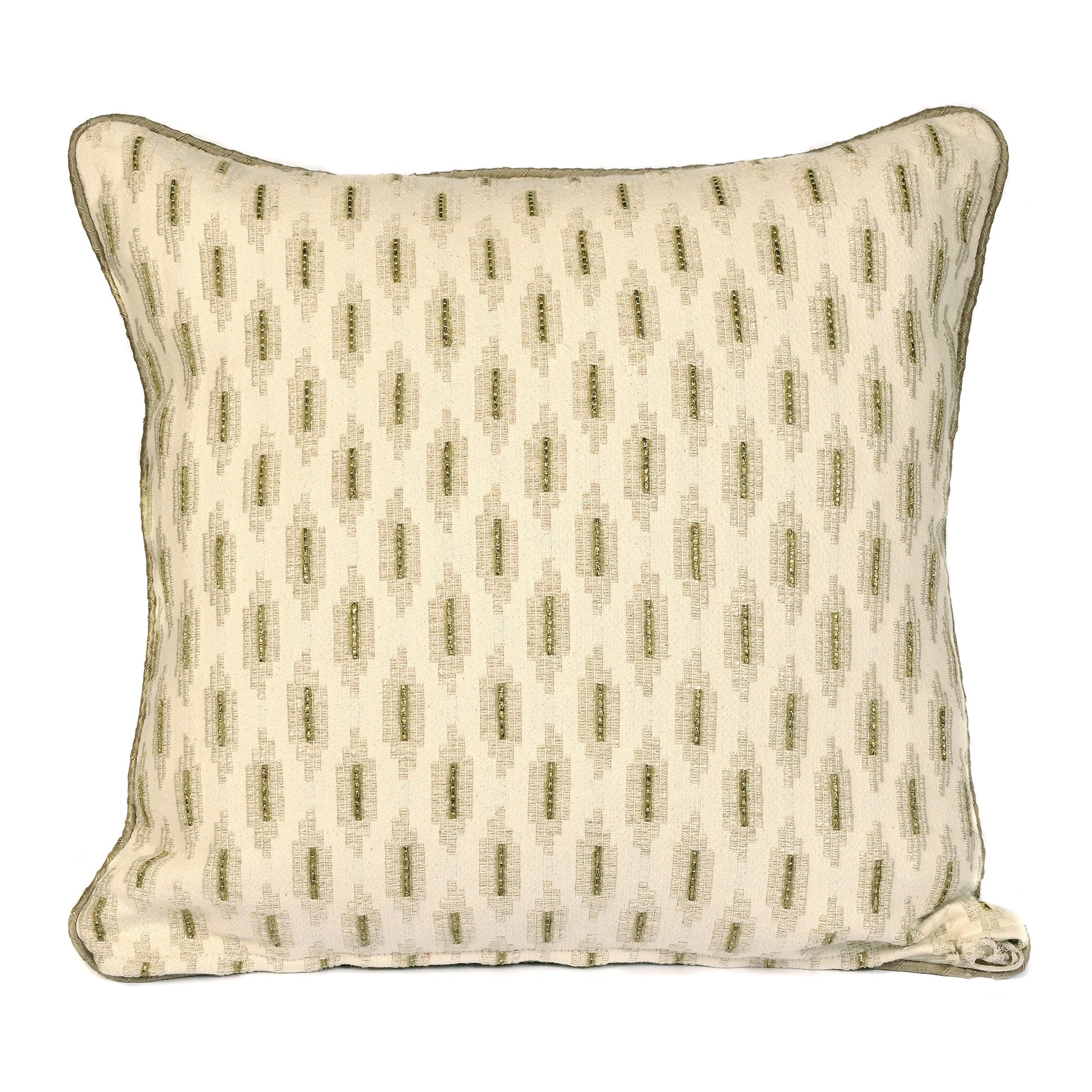 Geometric Metallic Embroidered Square Cushion Joanna Wood Shop