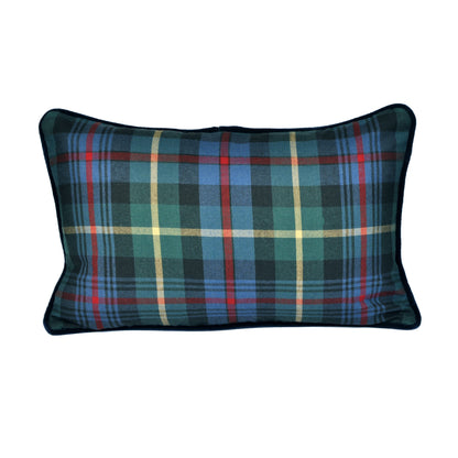 Tartan Rectangle Cushion with Velvet Trim Joanna Wood Shop