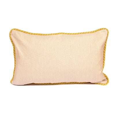 Aqua and Brown Check Cushion with Linen Back Joanna Wood Shop