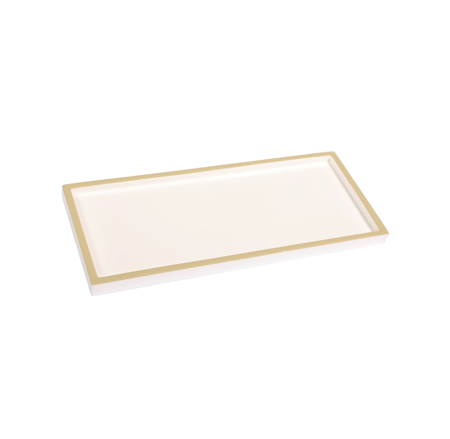 Lacquer Long Tray White and Taupe Joanna Wood Shop