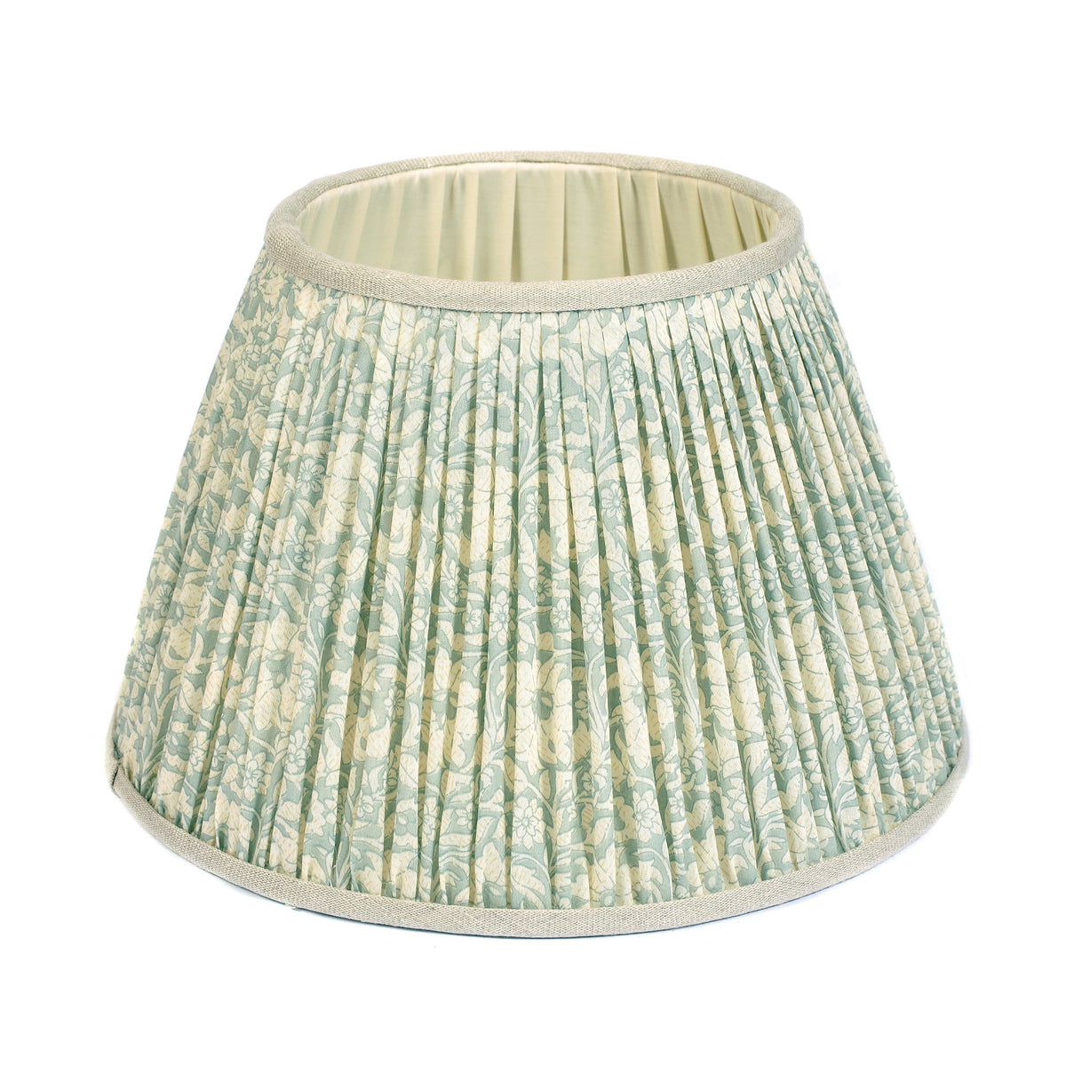 Aqua Floral Pleated Lampshade Not specified